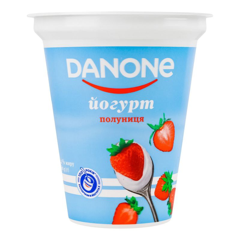 Йогурт Danone Полуниця 3.2% 260 г стакан